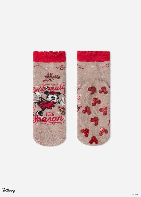 Calzedonia Non-slip Disney Minnie Mouse Christmas Kort Sokker Børn Brune | DK3117KI