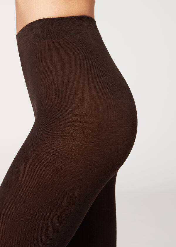 Calzedonia Opaque 150 Denier in Eco Bomulds Tights Dame Kaffe | DK1054JJ