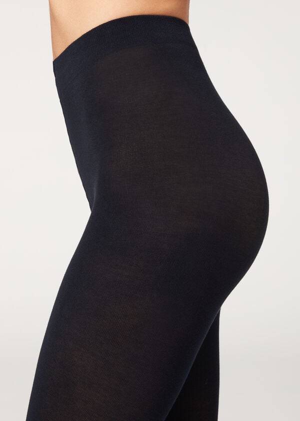 Calzedonia Opaque 150 Denier in Eco Bomulds Tights Dame Blå | DK1057ZG