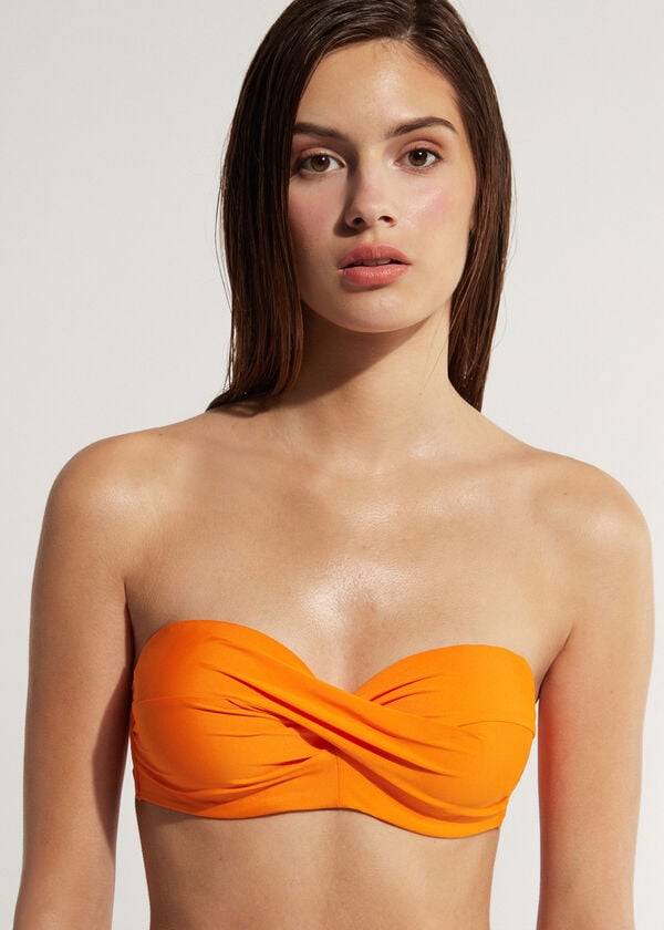 Calzedonia Polstret Bandeau Indonesia Bikini Toppe Dame Orange | DK1788VD