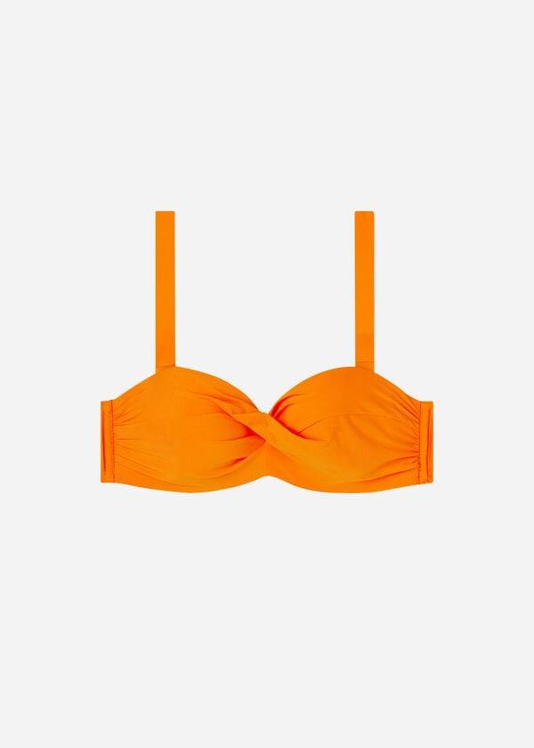 Calzedonia Polstret Bandeau Indonesia Bikini Toppe Dame Orange | DK1788VD