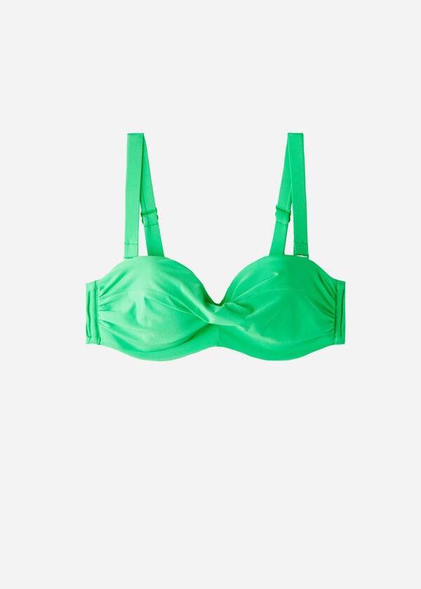 Calzedonia Polstret Bandeau Indonesia Eco cobey Bikini Toppe Dame Grøn | DK1799IS