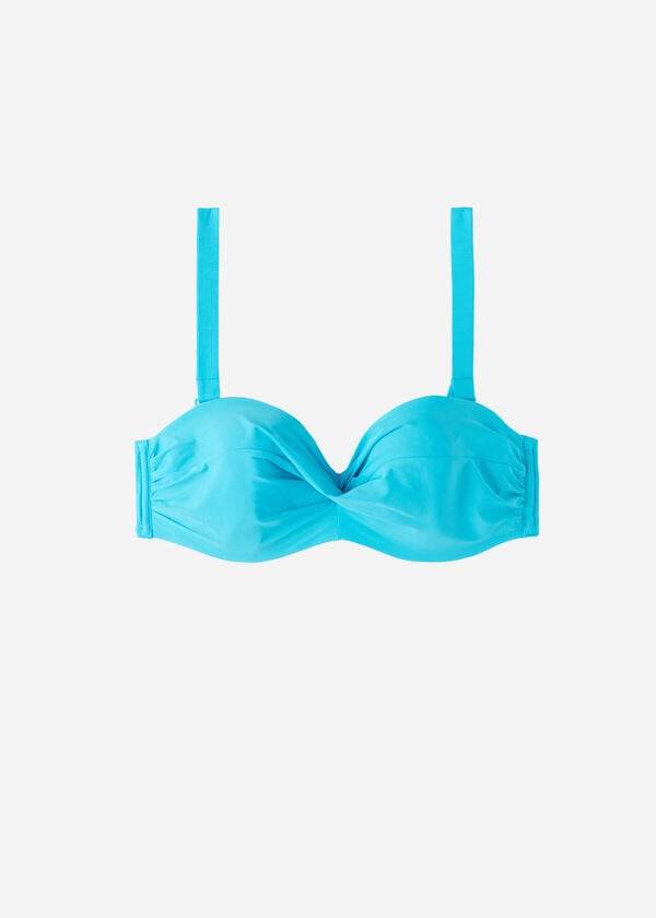 Calzedonia Polstret Bandeau Indonesia Strapless Bikini Toppe Dame Turkis | DK1811ZG