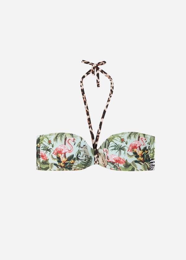 Calzedonia Polstret Bandeau Nairobi Eco Bikini Toppe Dame Grøn | DK1815BC