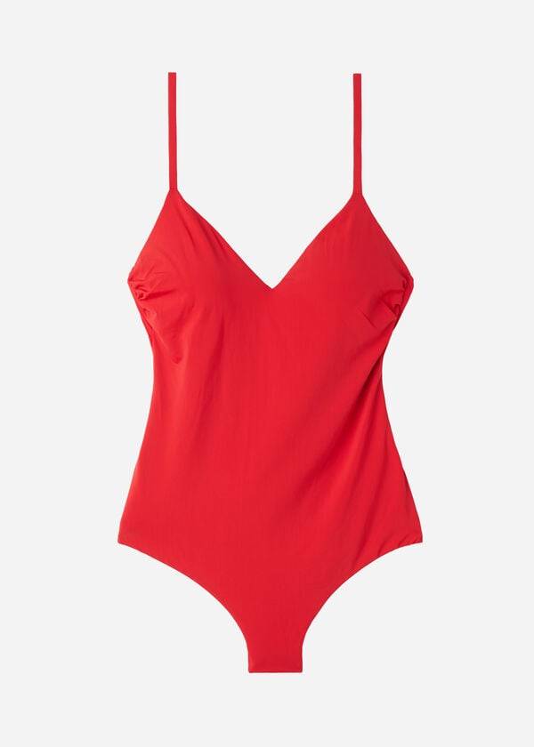 Calzedonia Polstret One-Piece Indonesia Badedragter Dame Rød | DK2182QZ