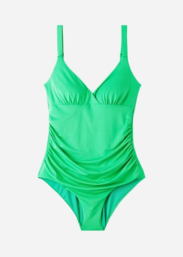 Calzedonia Polstret One-Piece Shaping-Effect Indonesia Eco Badedragter Dame Grøn | DK2193SO