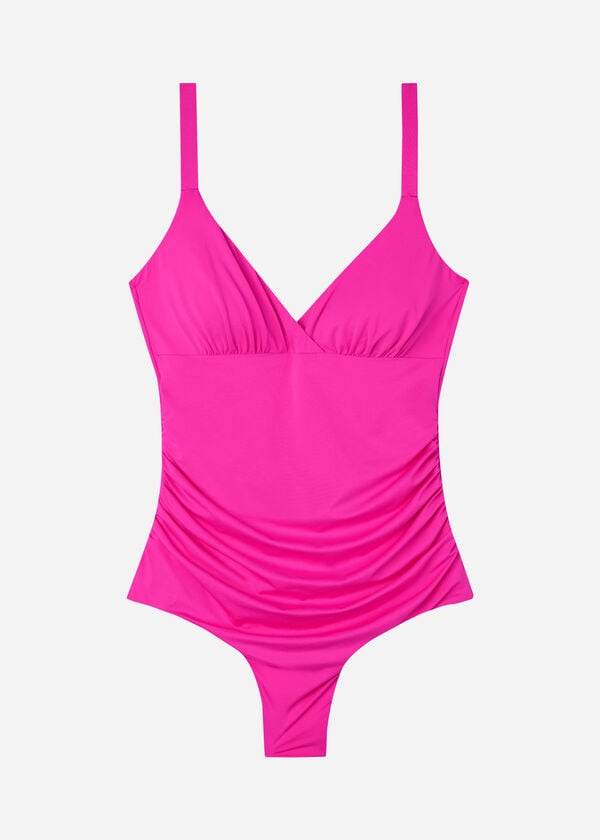 Calzedonia Polstret One-Piece Shaping-Effect Indonesia Eco Badedragter Dame Lyserød | DK2194DN