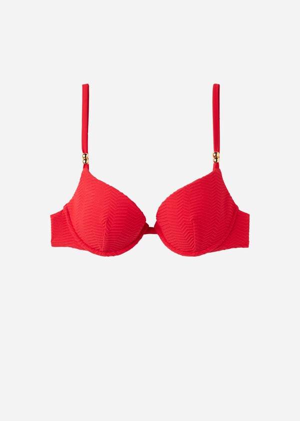 Calzedonia Polstret Push-Up Casablanca Bikini Toppe Dame Rød | DK1847RW