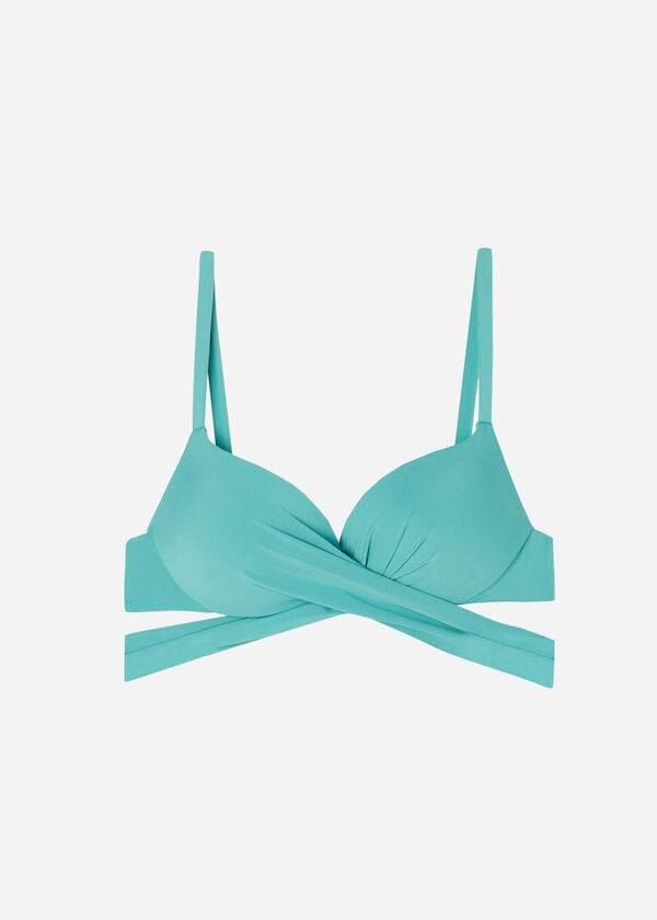 Calzedonia Polstret Push Up Indonesia Eco Bikini Toppe Dame Turkis | DK1818QZ