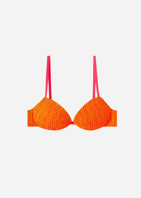 Calzedonia Polstret Push-Up Mykonos Bikini Toppe Dame Orange | DK1868NB