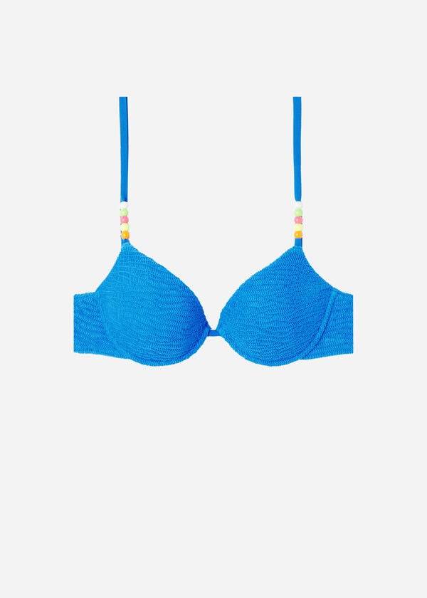 Calzedonia Polstret Push-Up San Diego Bikini Toppe Dame Blå | DK1878OR