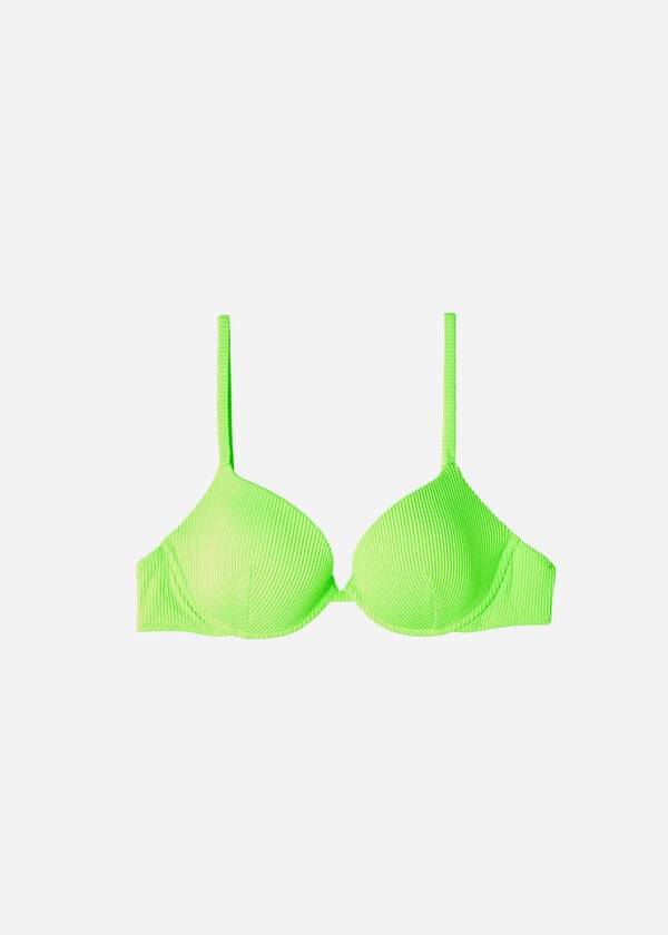 Calzedonia Polstret Push-up New York Bikini Toppe Dame Grøn | DK1872EX