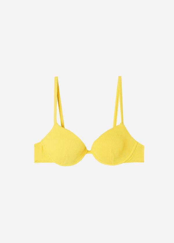 Calzedonia Polstret Push-up New York Bikini Toppe Dame Gul | DK1873RW