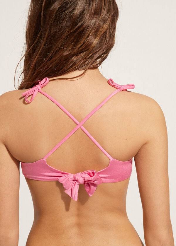 Calzedonia Polstret Tank-Stil Cannes rosa Bikini Toppe Dame Lyserød | DK1889ZG