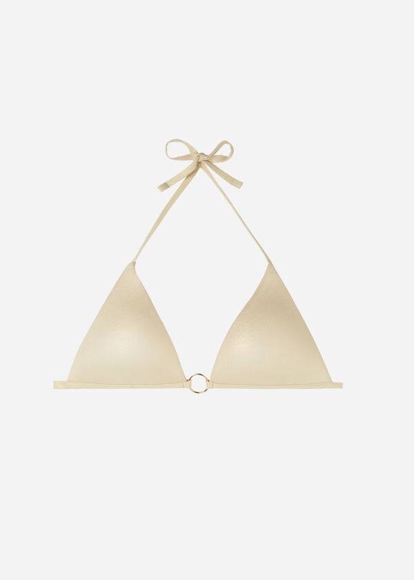 Calzedonia Polstret Triangle Abu Dhabi Bikini Toppe Dame Guld | DK1892VD