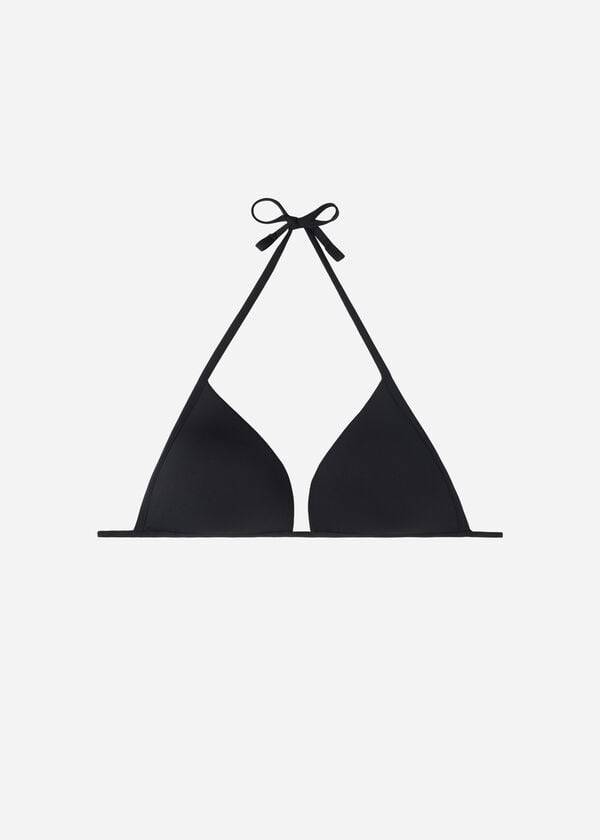 Calzedonia Polstret Triangle Indonesia Eco cobey Bikini Toppe Dame Sort | DK1911HK