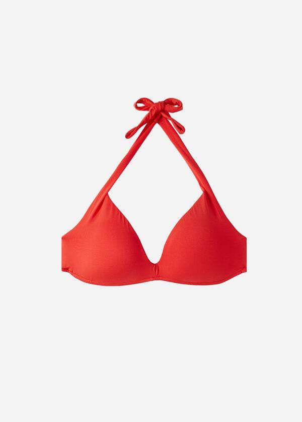 Calzedonia Polstret Triangle Indonesia Eco rise Bikini Toppe Dame Rød | DK1915ZG