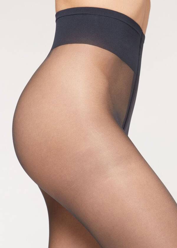 Calzedonia Premium Matt Second Skin 15 Denier Sheer Tights Dame Blå | DK1228OR