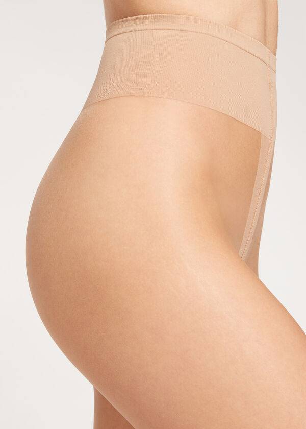 Calzedonia Premium Matt Second Skin 15 Denier Sheer Tights Dame Beige | DK1233FM