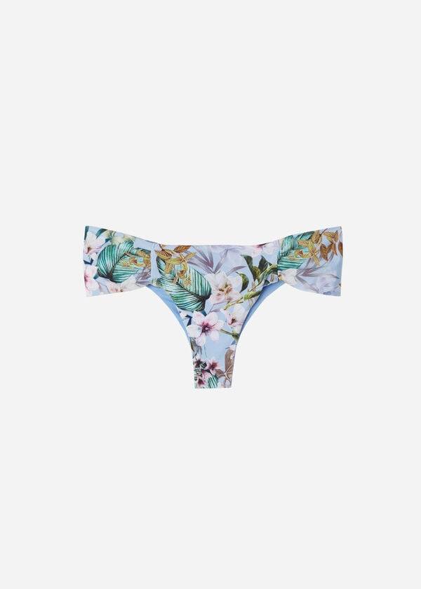 Calzedonia Ruffly Brazilian Atene Bikini Underdele Dame Blå | DK1533WY