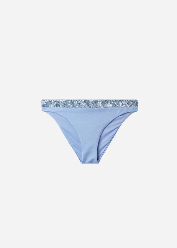 Calzedonia Sequined Cannes Bikini Underdele Dame Blå | DK1535RW