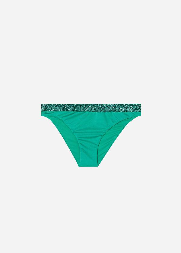 Calzedonia Sequined Cannes Bikini Underdele Dame Grøn | DK1536TV