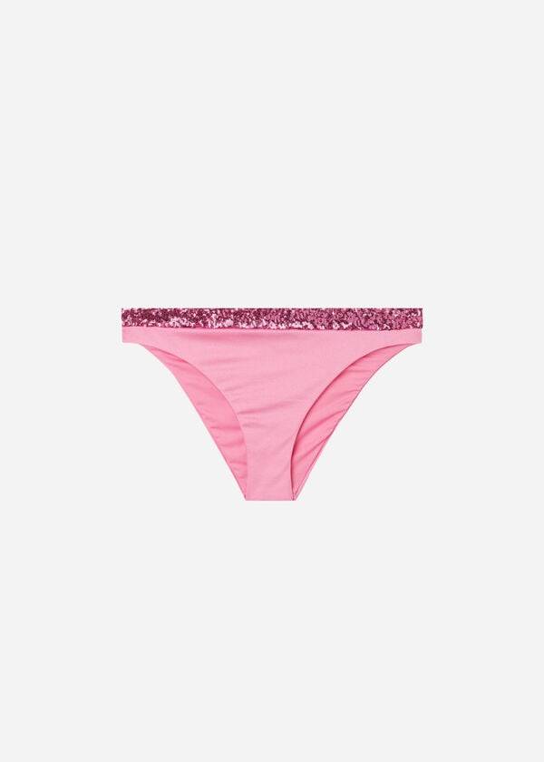 Calzedonia Sequined Cannes rosa Bikini Underdele Dame Lyserød | DK1540OR