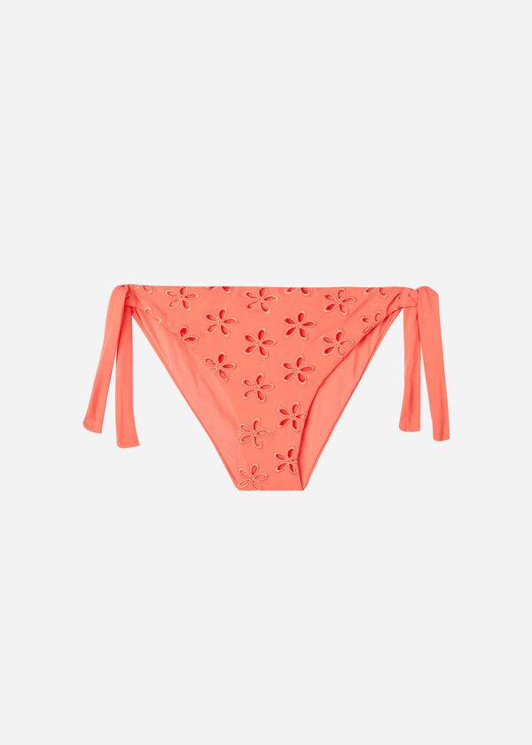 Calzedonia Side Tie Corfù Bikini Underdele Dame Koral Orange | DK1561RW