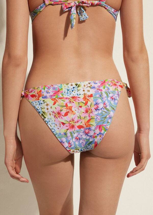 Calzedonia Side Tie Minorca Eco Bikini Underdele Dame Flerfarvede | DK1565IS