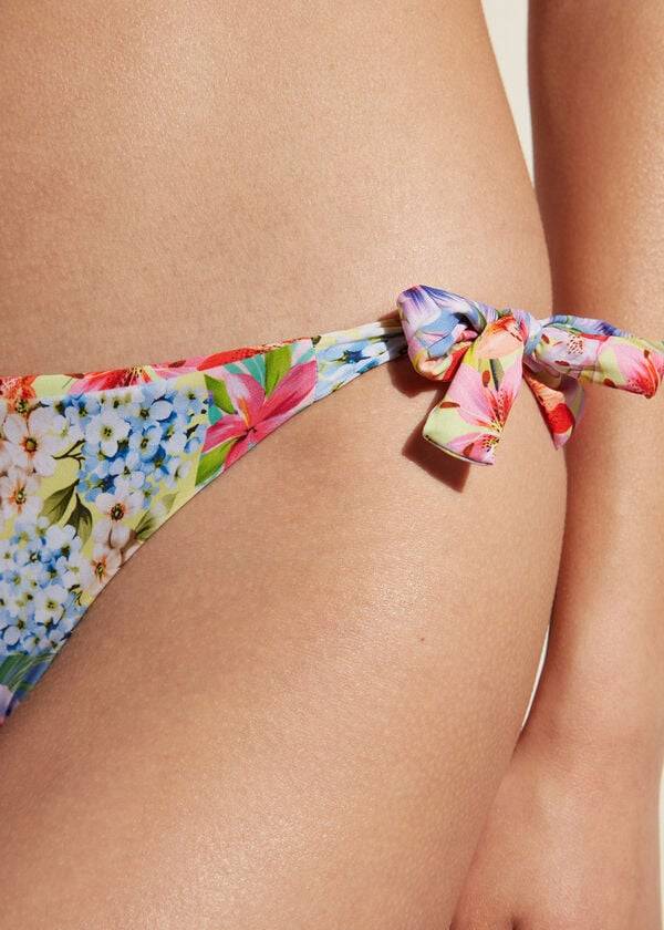 Calzedonia Side Tie Minorca Eco Bikini Underdele Dame Flerfarvede | DK1565IS