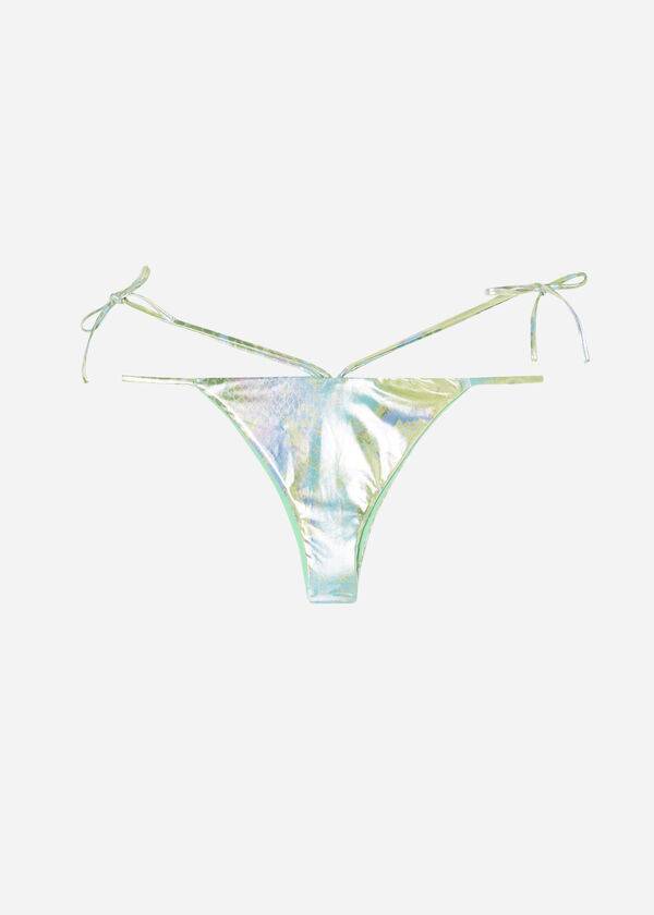 Calzedonia Snake-Pattern Brazilian String Las Palmas Bikini Underdele Dame Grøn | DK1574JJ