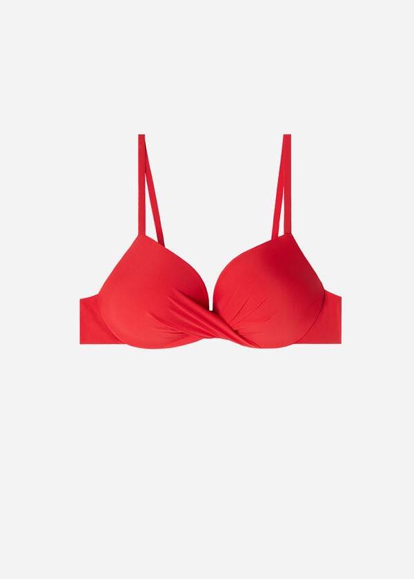 Calzedonia Soft Graduated Super Polstret Push-up Indonesia Bikini Toppe Dame Rød | DK1961FM