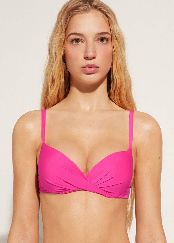 Calzedonia Soft Graduated Super Polstret Push-up Indonesia Eco Bikini Toppe Dame Lyserød | DK1963HK