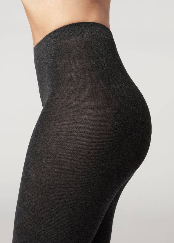 Calzedonia Soft Modal and Cashmere Blend Opaque Tights Dame Taupe | DK1064QZ