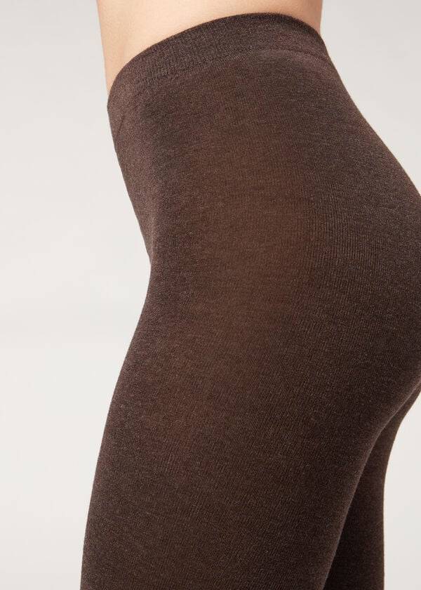 Calzedonia Soft Modal and Cashmere Blend Opaque Tights Dame Brune | DK1065WY