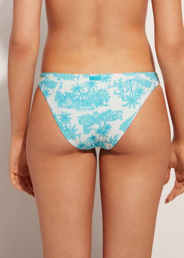 Calzedonia Sorrento Bikini Underdele Dame Blå | DK1575KI