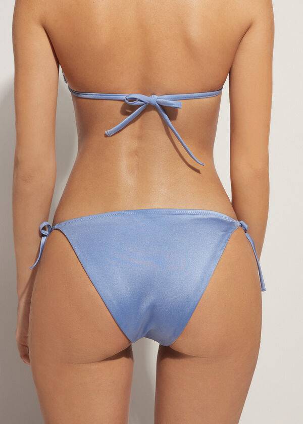 Calzedonia String Cannes Bikini Underdele Dame Blå | DK1586EX