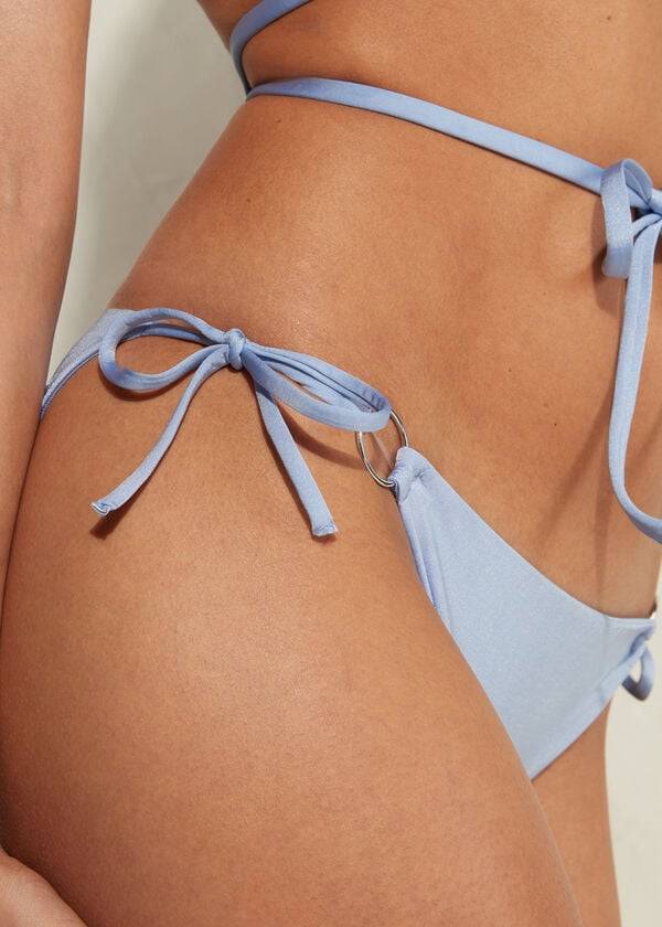 Calzedonia String Tie Abu Dhabi Bikini Underdele Dame Blå | DK1619PQ