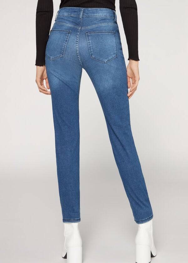 Calzedonia Super Flex Denim High Talje Superskinny Jeans Dame Blå | DK2615VD