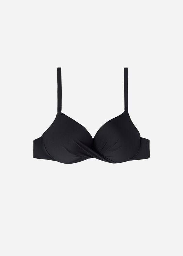 Calzedonia Super Polstret Push Up Indonesia Eco cobey Bikini Toppe Dame Sort | DK1978TV