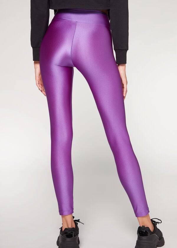 Calzedonia Super Shiny Leggings Dame Lilla | DK2691KI