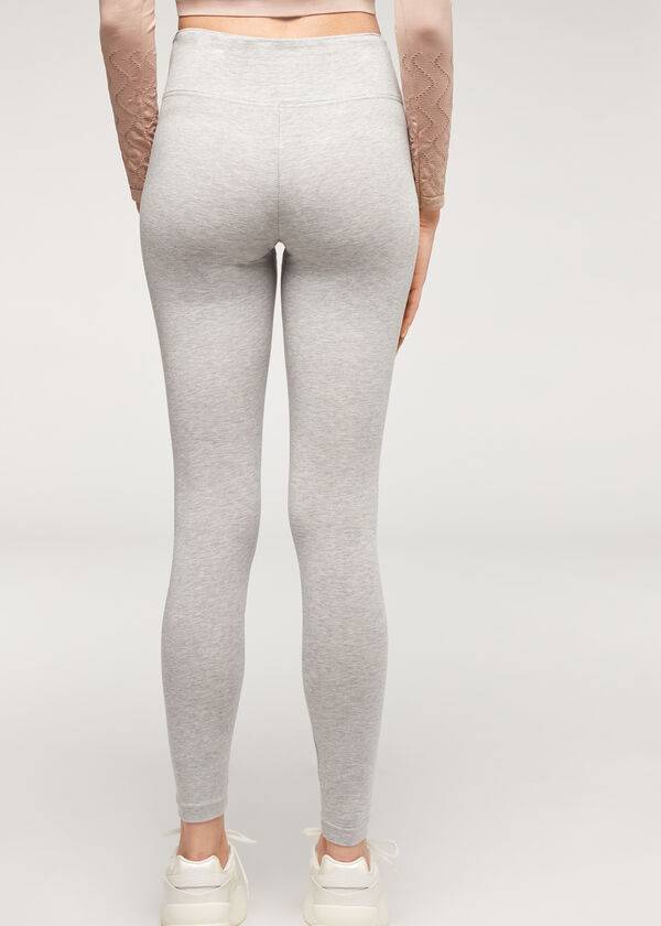 Calzedonia Supima Bomulds Leggings Dame Grå | DK2695GL