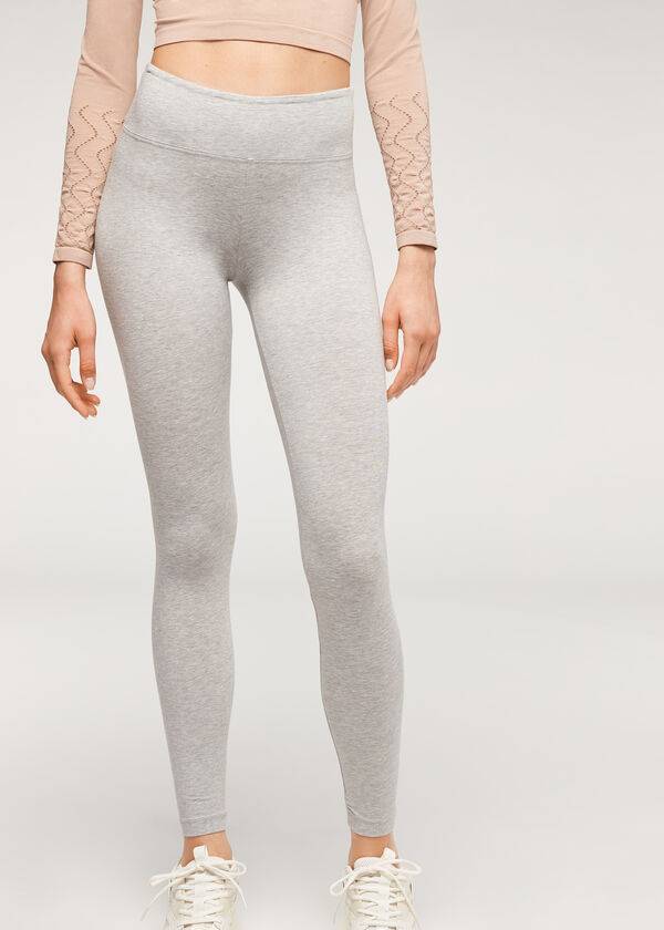 Calzedonia Supima Bomulds Leggings Dame Grå | DK2695GL