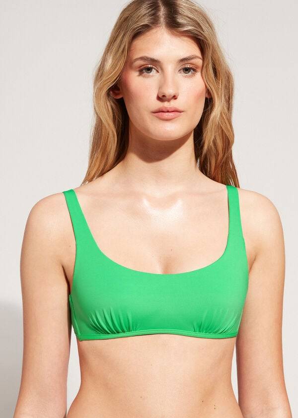 Calzedonia Tank Stil Indonesia Eco rosa Bikini Toppe Dame Grøn | DK1995CE