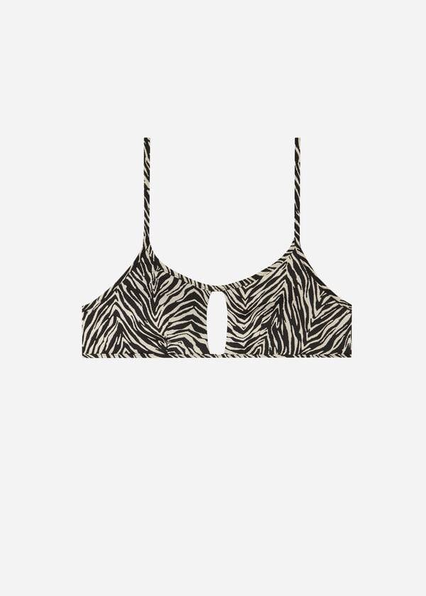 Calzedonia Tank Stil Zebra Nairobi Bikini Toppe Dame Sort | DK2000QZ