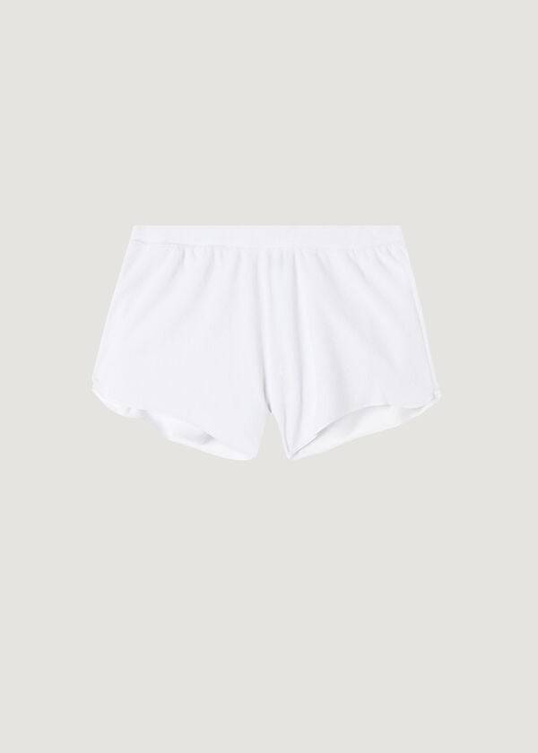 Calzedonia Terrycloth Shorts Cover Ups Dame Hvide | DK2150XF