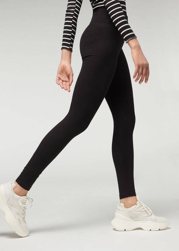 Calzedonia Thermal Leggings Dame Sort | DK2697DN