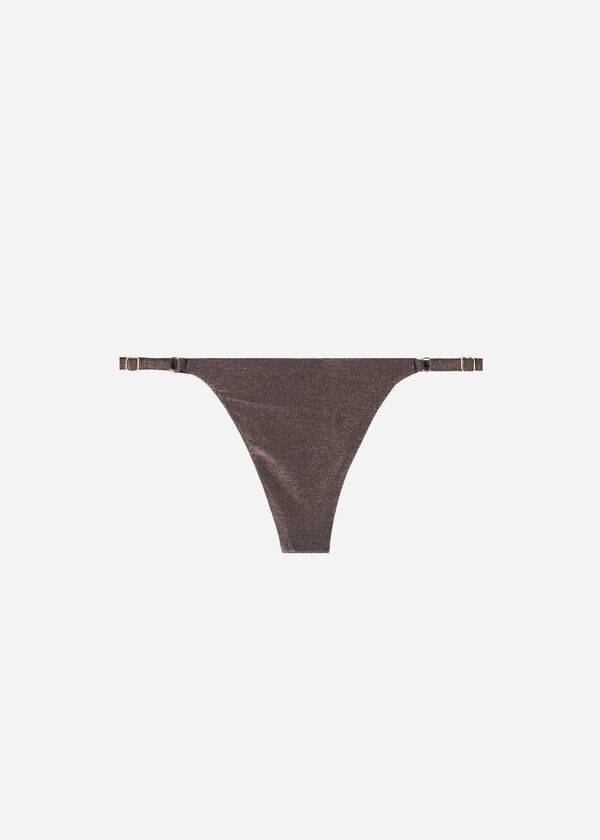 Calzedonia Thin Sides Thong Hollywood Bikini Underdele Dame Sort | DK1629ZG