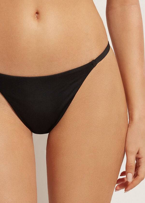 Calzedonia Thong Indonesia Eco Bikini Underdele Dame Sort | DK1633BC