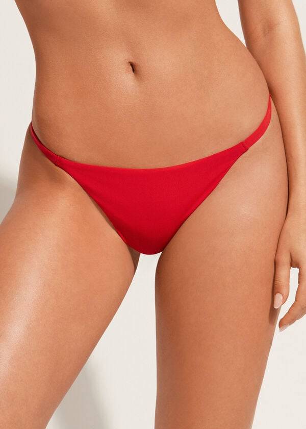 Calzedonia Thong Indonesia Eco Bikini Underdele Dame Rød | DK1637WY